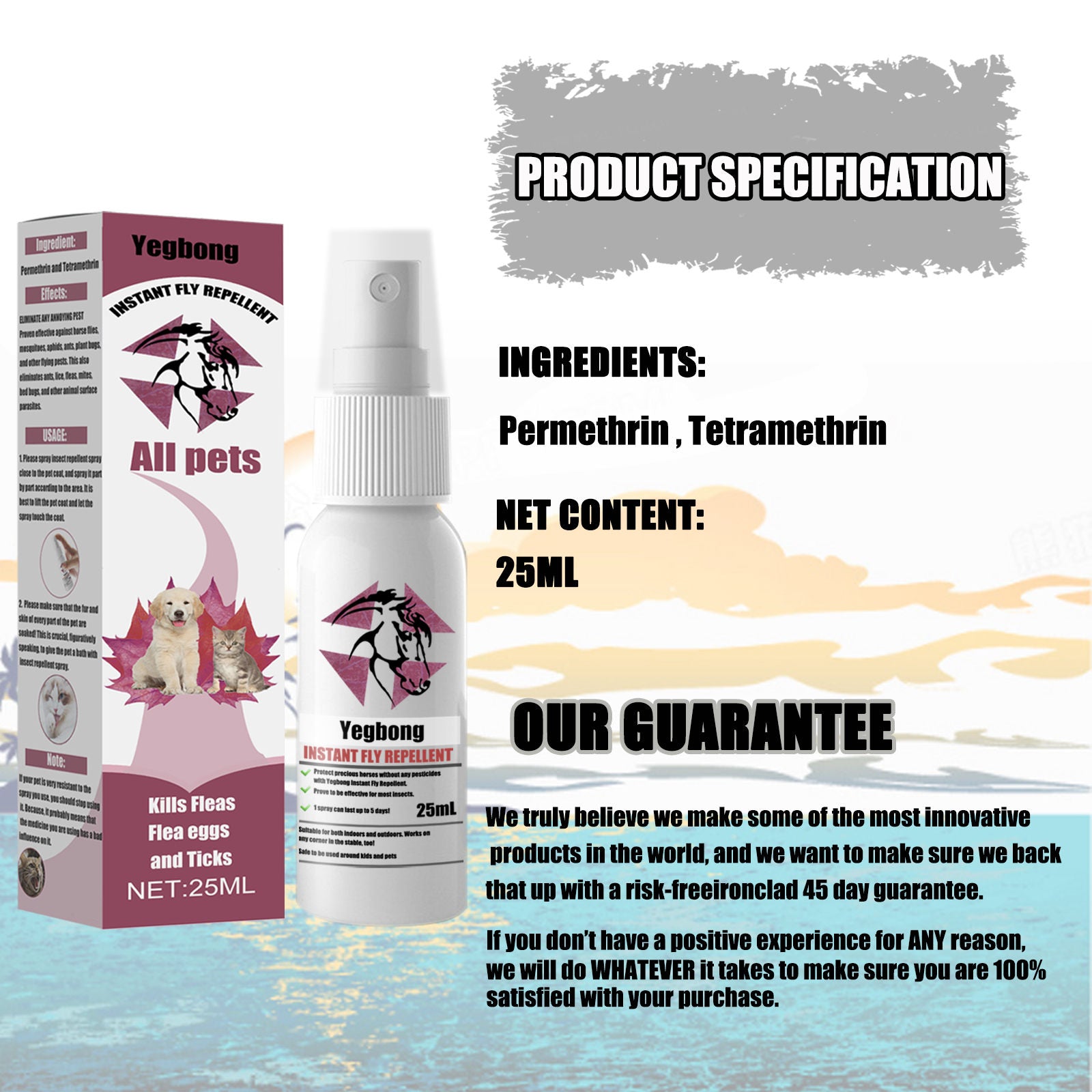 YEGBONG Peppermint Pet Repellent Spray,Pet Mite Removal Cream,Dog Mite Remover,Pet Anti-Mite Cream,Dog Itching Skin Treatment,Mite Treatment for Cat,Effective Dog Mite Remover,Pet Mite Repellent Cream
