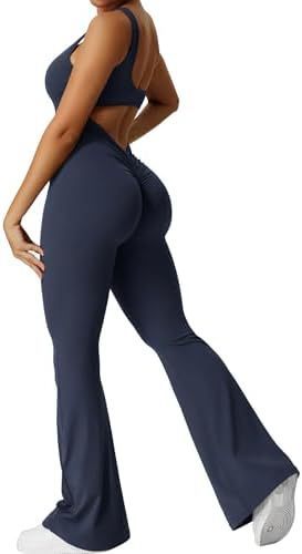 "Elegante mouwloze, wijd uitlopende yogajumpsuit - chique en comfortabele sportkleding"