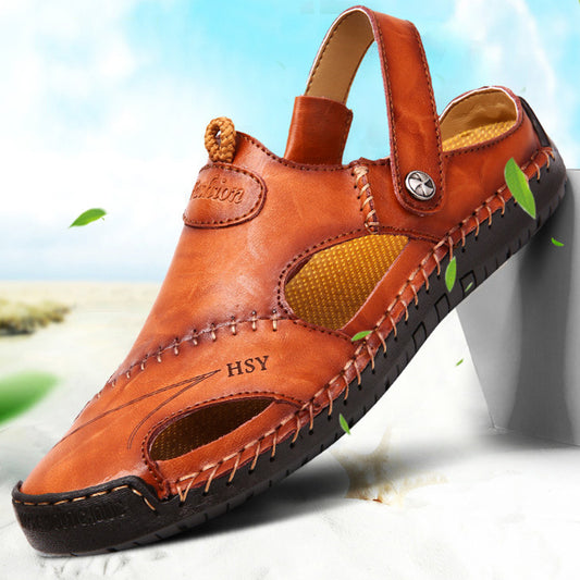Gesloten zomersandalen voor heren – Verstelbare modieuze slippers voor strand, reizen en casual comfort