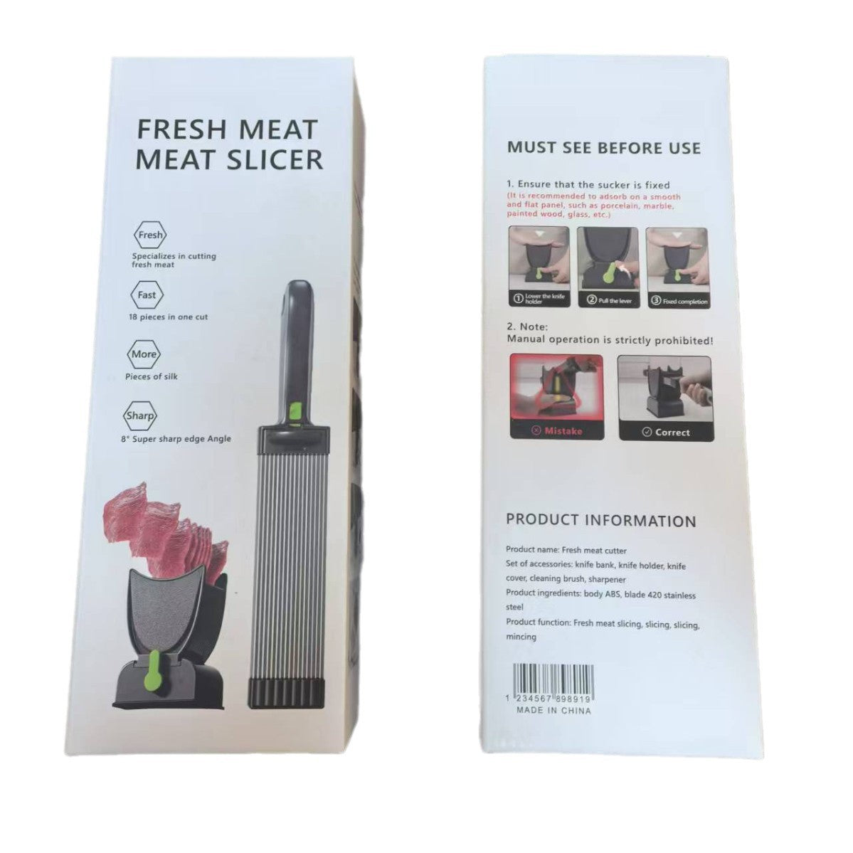 Cross-border Explosions Meat Slicer Stainless Steel Blade Fast Meat Slice Artifact Factory Direct Sales