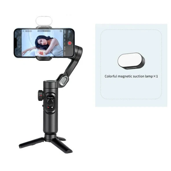 AOCHUAN Smart XE 3-assige Gimbal Stabilisator met Vullicht – Professionele Smartphone Stabilisator voor iPhone & Android | Gezichtsherkenning, TikTok & Vlogging Essentieel