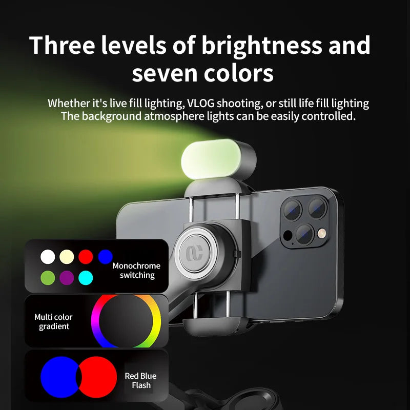AOCHUAN Smart XE 3-assige Gimbal Stabilisator met Vullicht – Professionele Smartphone Stabilisator voor iPhone & Android | Gezichtsherkenning, TikTok & Vlogging Essentieel