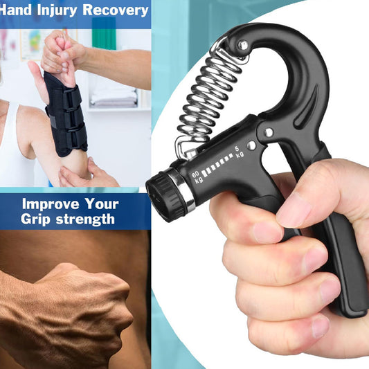 **Verstelbare handgreepversterker – Professionele vinger- en polstrainer voor griptraining, onderarm- en spierontwikkeling**