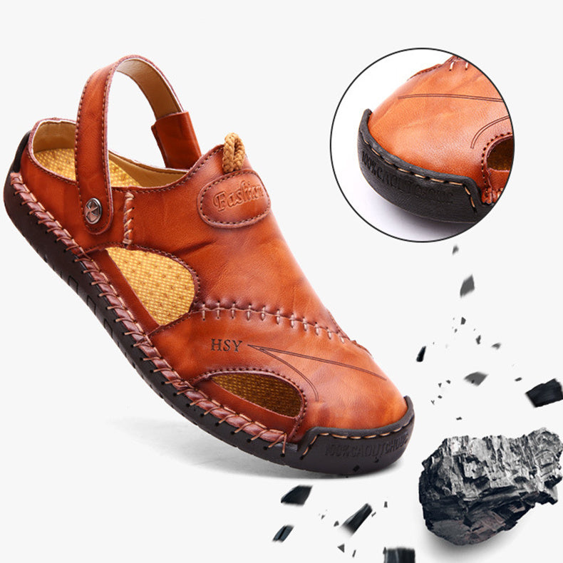 Gesloten zomersandalen voor heren – Verstelbare modieuze slippers voor strand, reizen en casual comfort