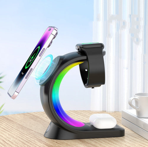 "Revolutionize Your Charging Routine with the 4-in-1 Magnetic Wireless Charger Station"