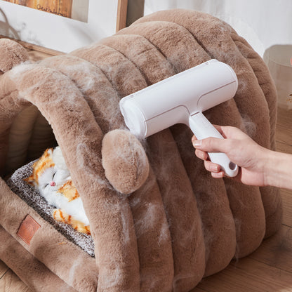 Manual Pet Lint Remover with Detachable Roller - Heavy-Duty Plastic Construction, Multi-Surface Fur Remover for Dogs, Cats, Furniture, Sofa, Carpet