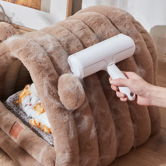 Manual Pet Lint Remover with Detachable Roller - Heavy-Duty Plastic Construction, Multi-Surface Fur Remover for Dogs, Cats, Furniture, Sofa, Carpet