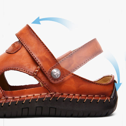 Gesloten zomersandalen voor heren – Verstelbare modieuze slippers voor strand, reizen en casual comfort