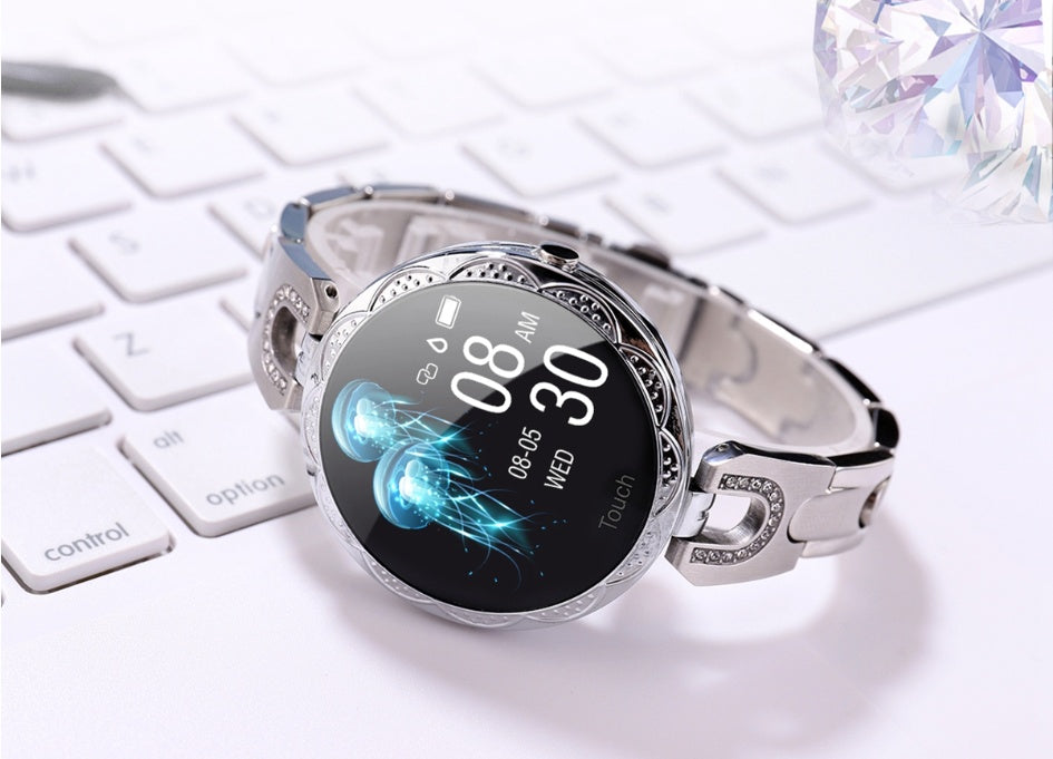 “Women’s Smartwatch Bracelet – Stylish Waterproof Fitness Tracker with Heart Rate, Sleep & Activity Monitor, Sports Smart Watch for Ladies”