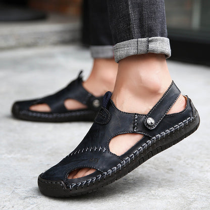 Gesloten zomersandalen voor heren – Verstelbare modieuze slippers voor strand, reizen en casual comfort