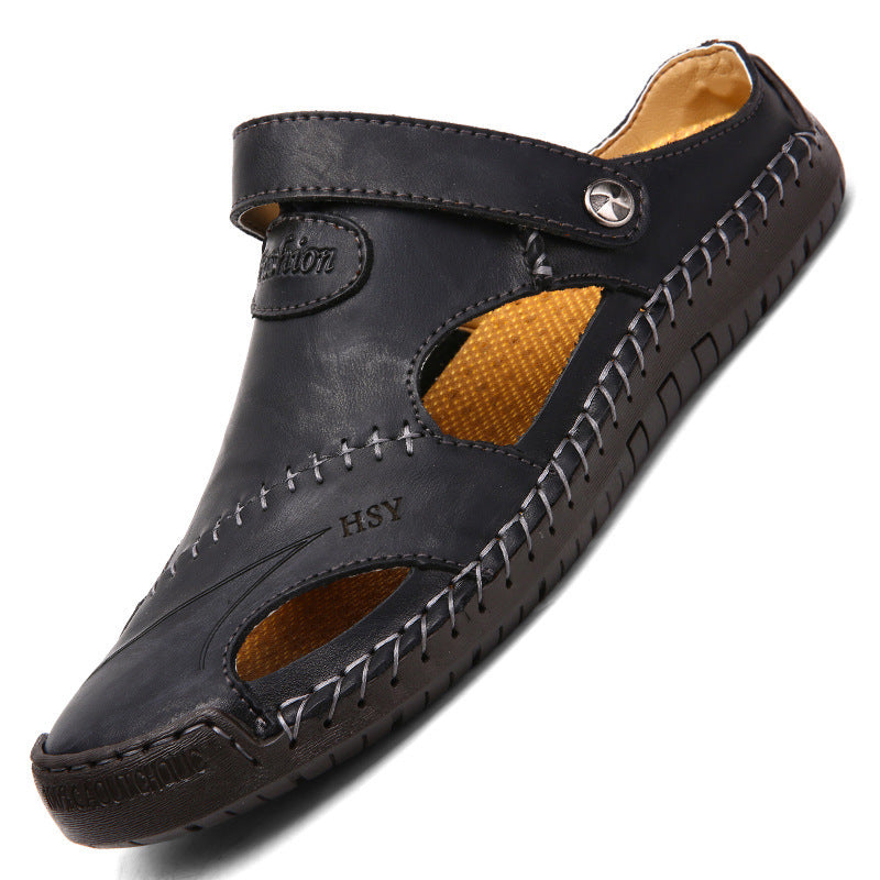 Gesloten zomersandalen voor heren – Verstelbare modieuze slippers voor strand, reizen en casual comfort