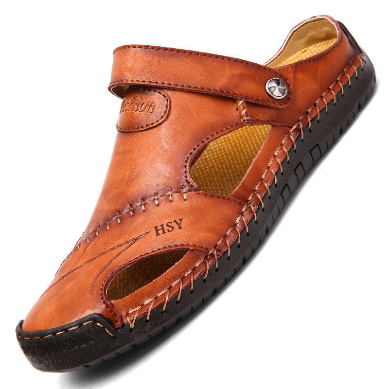 Gesloten zomersandalen voor heren – Verstelbare modieuze slippers voor strand, reizen en casual comfort