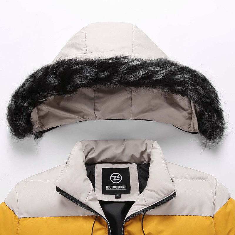 Winter Heren Warme Dikke Capuchon Parka's Heren Waterdichte Winddichte Jas Afneembare Hoed Donsjack