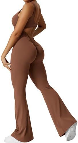 "Elegante mouwloze, wijd uitlopende yogajumpsuit - chique en comfortabele sportkleding"