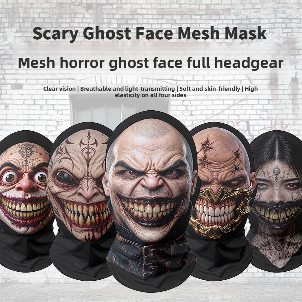 Scary Halloween Full Head Mesh Mask