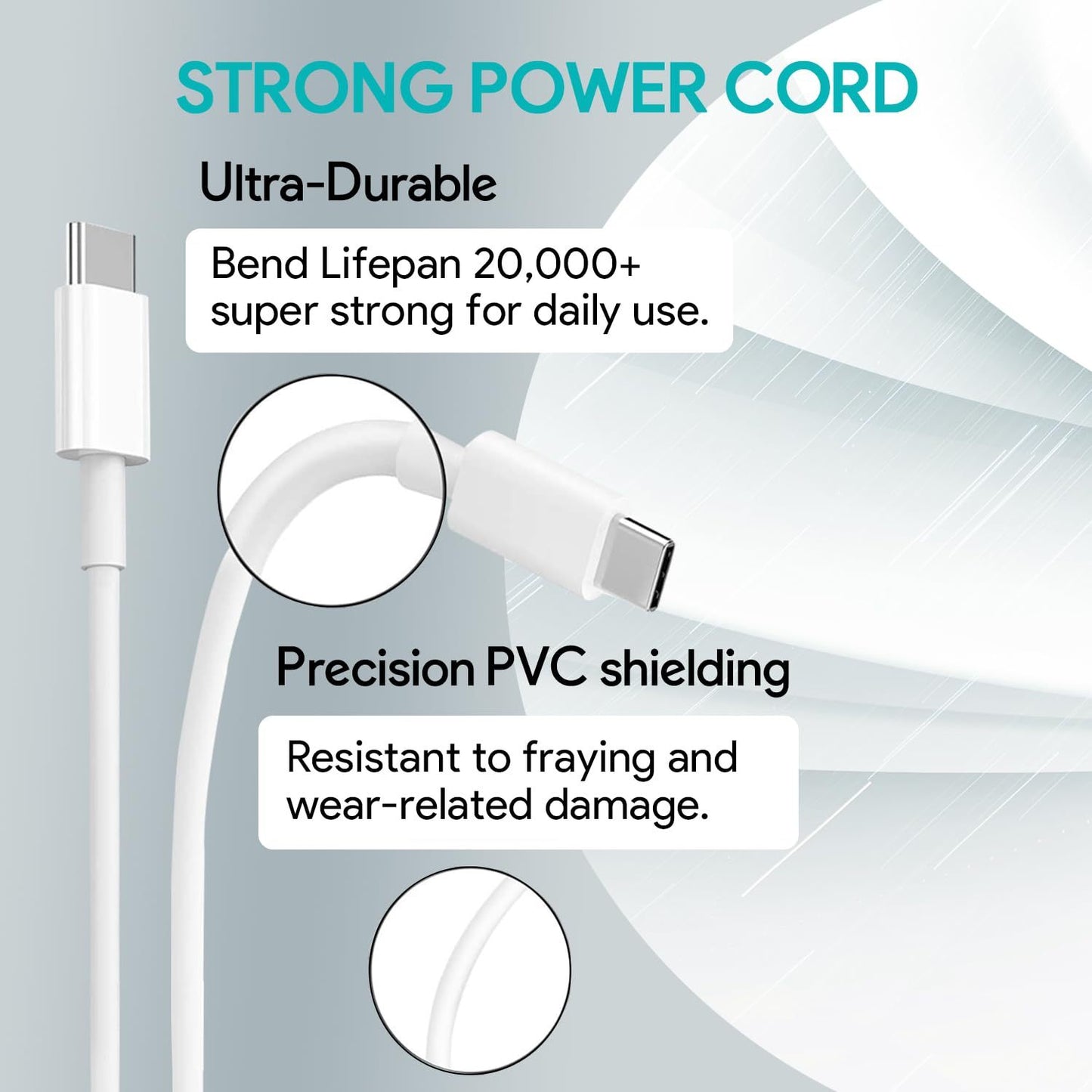 **96W USB-C Fast Charger – Ultra-Powerful Charging Adapter for MacBook Pro, MacBook Air, iPad Pro, Samsung Galaxy and All USB-C Devices – Includes 2-Meter USB-C to USB-C Cable**