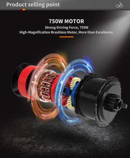 “20×4 Foldable Fat Tire Electric Bike – 48V 12.5Ah Long-Range E-Bike with Dual Disc Brakes & Fenders – Free U.S. Shipping”