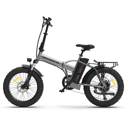 “20×4 Foldable Fat Tire Electric Bike – 48V 12.5Ah Long-Range E-Bike with Dual Disc Brakes & Fenders – Free U.S. Shipping”
