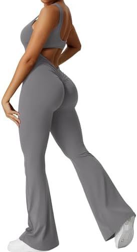 "Elegante mouwloze, wijd uitlopende yogajumpsuit - chique en comfortabele sportkleding"