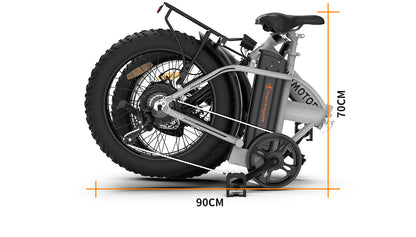 “20×4 Foldable Fat Tire Electric Bike – 48V 12.5Ah Long-Range E-Bike with Dual Disc Brakes & Fenders – Free U.S. Shipping”