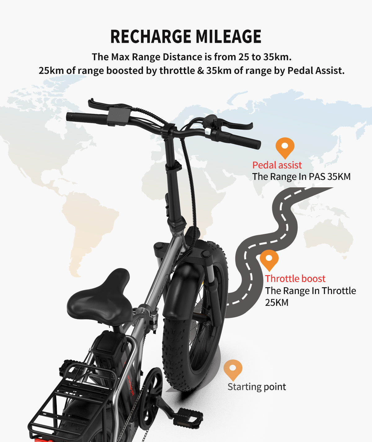 “20×4 Foldable Fat Tire Electric Bike – 48V 12.5Ah Long-Range E-Bike with Dual Disc Brakes & Fenders – Free U.S. Shipping”