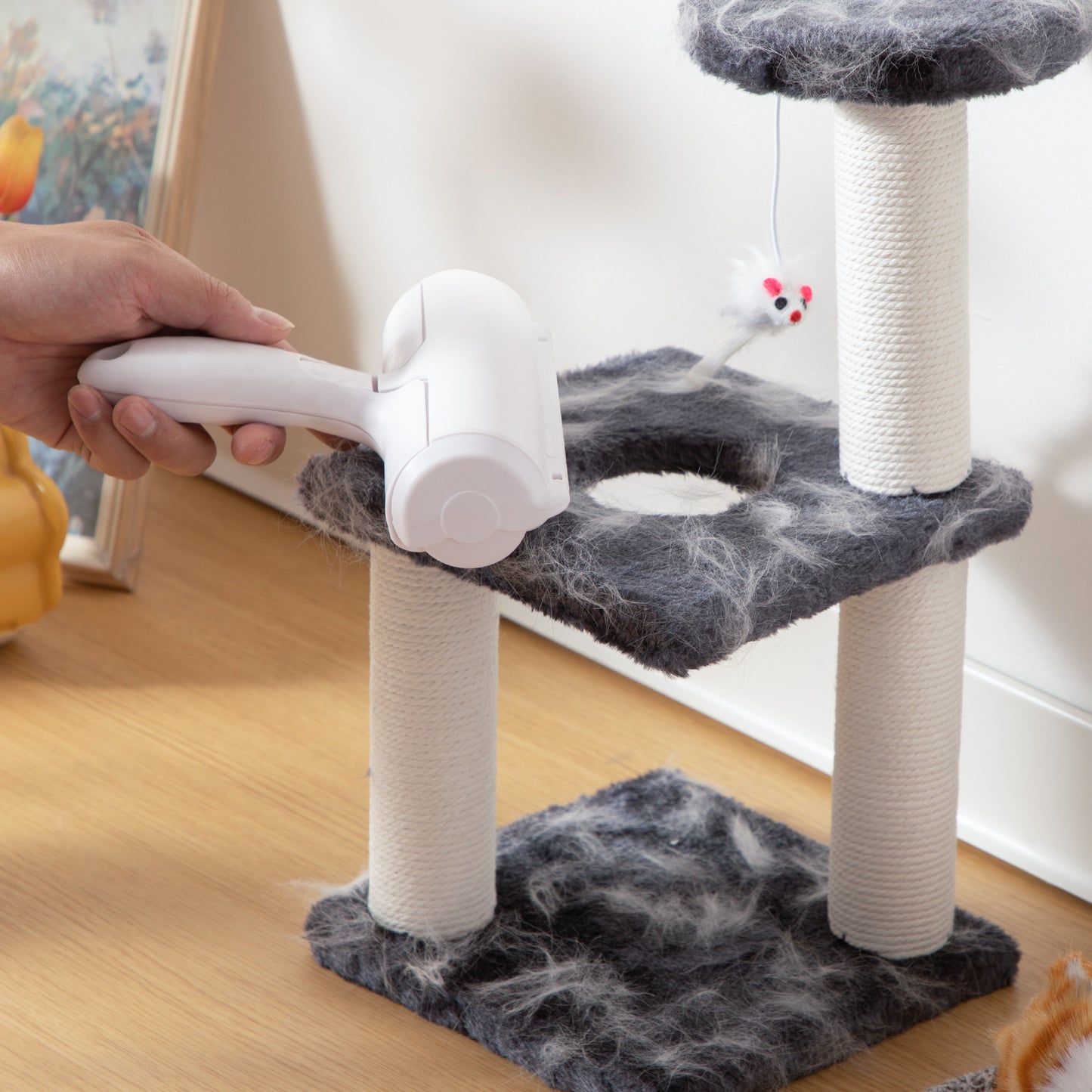 Manual Pet Lint Remover with Detachable Roller - Heavy-Duty Plastic Construction, Multi-Surface Fur Remover for Dogs, Cats, Furniture, Sofa, Carpet