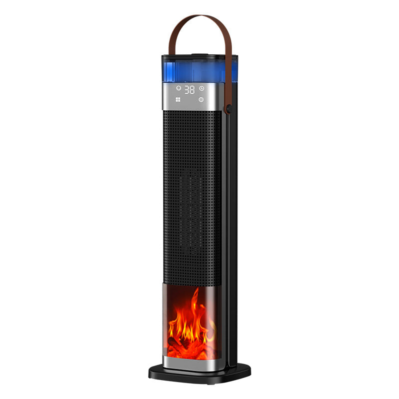 #Portable Ceramic Heater & Humidifier with 3D Flame Effect