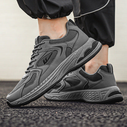 "Warrior Non-Slip Daddy Sneakers – Breathable Mesh and Wear-Resistant Outdoor Running Shoes"