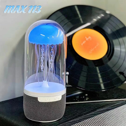 "MAX113 Jellyfish Bluetooth Speaker - Sound Sync Rhythm Light, Desktop Atmosphere Audio for Home"