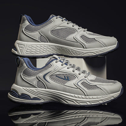 "Warrior Non-Slip Daddy Sneakers – Breathable Mesh and Wear-Resistant Outdoor Running Shoes"