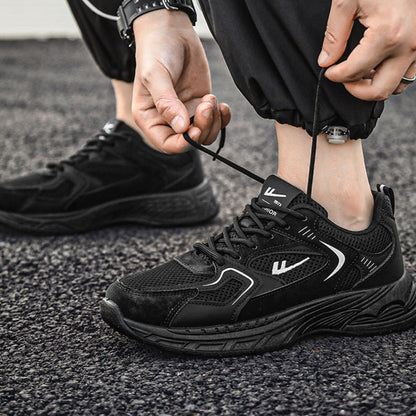 "Warrior Non-Slip Daddy Sneakers – Breathable Mesh and Wear-Resistant Outdoor Running Shoes"