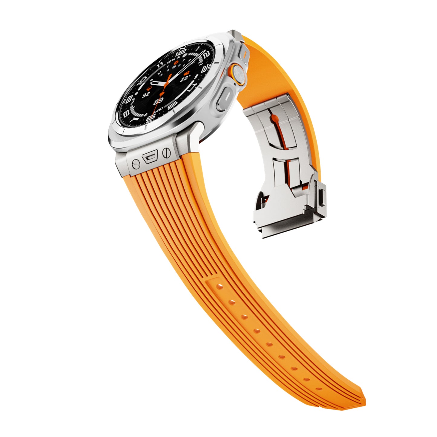 Premium siliconen legering horlogeband met kopnerf – Stijlvol, duurzaam en comfortabel