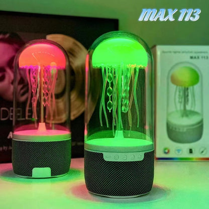 "MAX113 Jellyfish Bluetooth Speaker - Sound Sync Rhythm Light, Desktop Atmosphere Audio for Home"