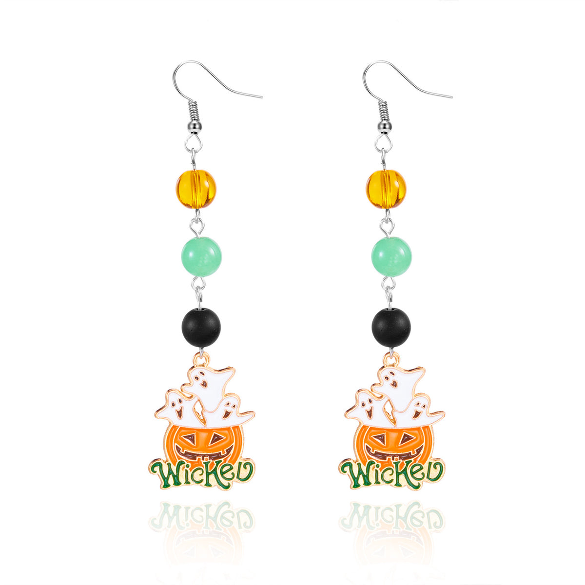 Halloween Earrings Pumpkin Ghost Pendant Earrings Gothic Tassel Women's Earrings