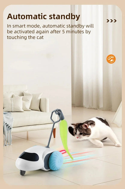 "Smart Cat Toy Car - Automatisch, op afstand bestuurbaar, interactief kittenspeelgoed"