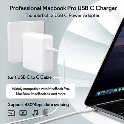 **96W USB-C Fast Charger – Ultra-Powerful Charging Adapter for MacBook Pro, MacBook Air, iPad Pro, Samsung Galaxy and All USB-C Devices – Includes 2-Meter USB-C to USB-C Cable**