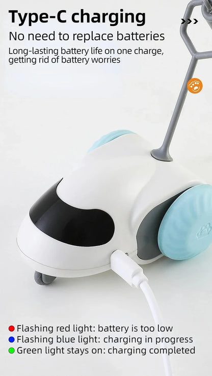 "Smart Cat Toy Car - Automatisch, op afstand bestuurbaar, interactief kittenspeelgoed"