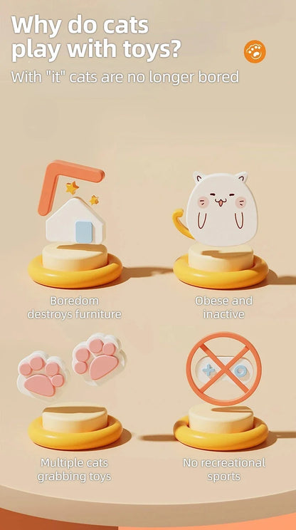 "Smart Cat Toy Car - Automatisch, op afstand bestuurbaar, interactief kittenspeelgoed"