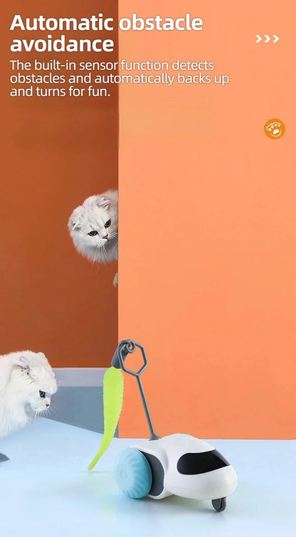 "Smart Cat Toy Car - Automatisch, op afstand bestuurbaar, interactief kittenspeelgoed"