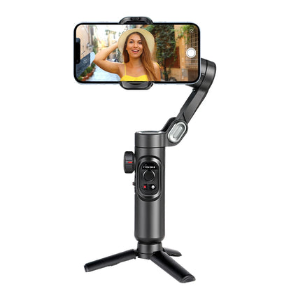 AOCHUAN Smart XE 3-assige Gimbal Stabilisator met Vullicht – Professionele Smartphone Stabilisator voor iPhone &amp; Android | Gezichtsherkenning, TikTok &amp; Vlogging Essentieel