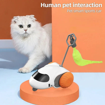 "Smart Cat Toy Car - Automatisch, op afstand bestuurbaar, interactief kittenspeelgoed"