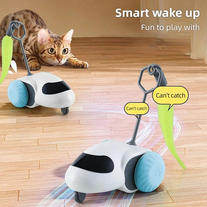 "Smart Cat Toy Car - Automatisch, op afstand bestuurbaar, interactief kittenspeelgoed"