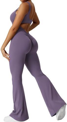 "Elegante mouwloze, wijd uitlopende yogajumpsuit - chique en comfortabele sportkleding"