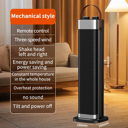 #Portable Ceramic Heater & Humidifier with 3D Flame Effect