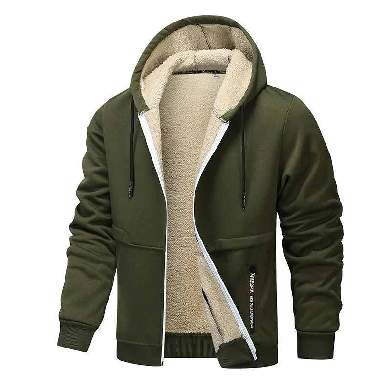 “Men’s Hoodie”, “Winter Jacket”, “Heavyweight Fleece”, “Sherpa Lined”  Include secondary relevant modifiers: