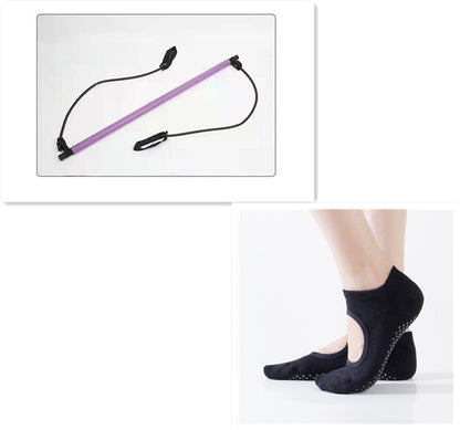 **Verstelbare Pilates-stretchstok – Multifunctionele yoga- en fitness-trekstok voor full-body training**