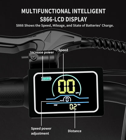 “20×4 Foldable Fat Tire Electric Bike – 48V 12.5Ah Long-Range E-Bike with Dual Disc Brakes & Fenders – Free U.S. Shipping”