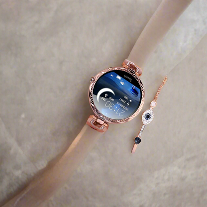 “Women’s Smartwatch Bracelet – Stylish Waterproof Fitness Tracker with Heart Rate, Sleep & Activity Monitor, Sports Smart Watch for Ladies”