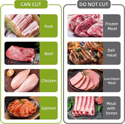 Vleesmolen voor vers rauw vlees, dikte verstelbaar 2 of 4 mm, 17-in-1 roestvrijstalen hakmes, handmatige vleesmolen voor rundvlees, varkensvlees en zalm, niet geschikt voor bevroren vlees 