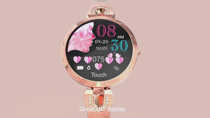 “Women’s Smartwatch Bracelet – Stylish Waterproof Fitness Tracker with Heart Rate, Sleep & Activity Monitor, Sports Smart Watch for Ladies”